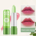 Bálsamo labial de Aloe Vera que cambia de Color, bálsamo labial hidratante duradero, resistente al agua, cambia de temperatura, 1 unidad