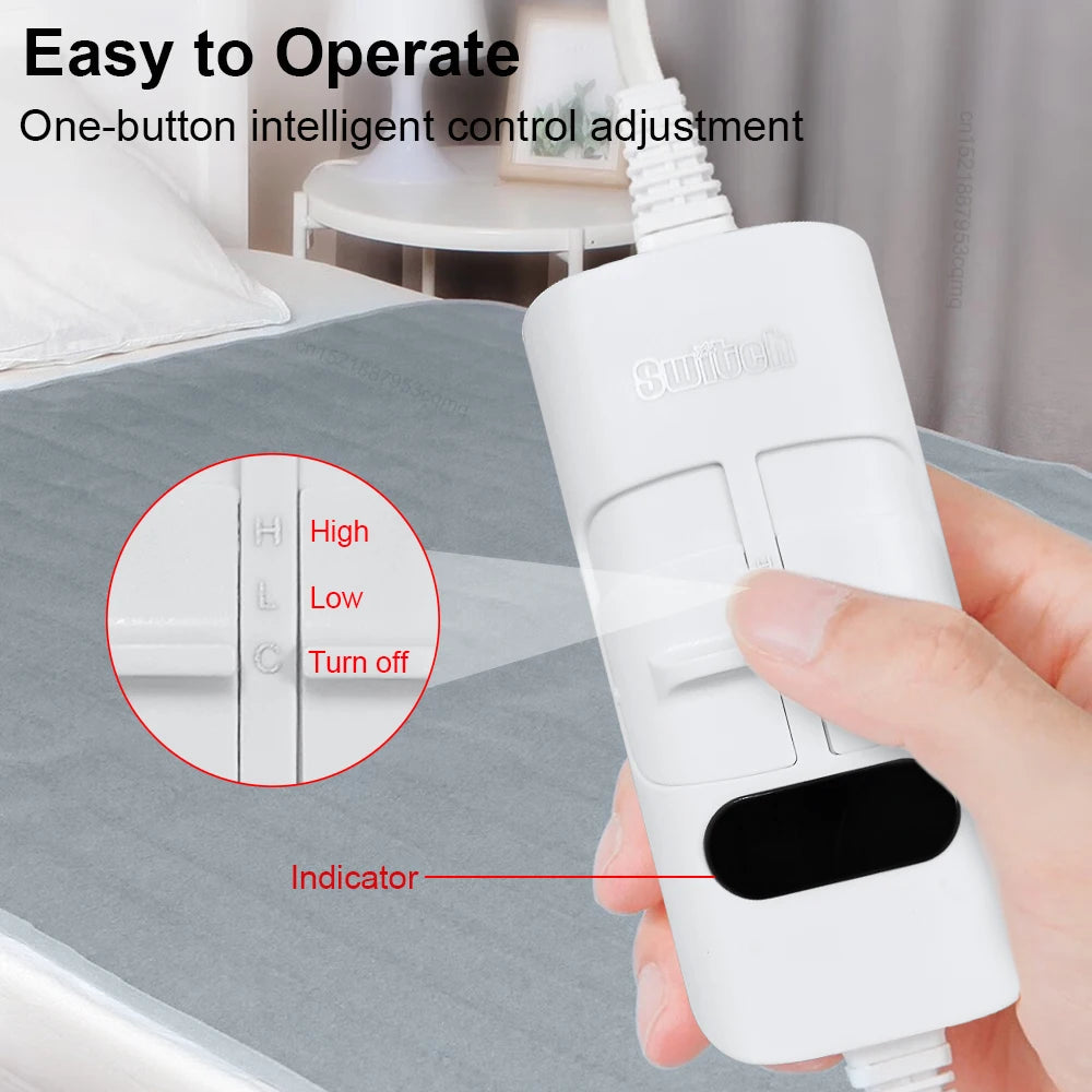 Manta eléctrica de 220V, termostato automático más grueso, manta calefactora eléctrica, calentador corporal, colchón térmico para habitación, manta calefactable