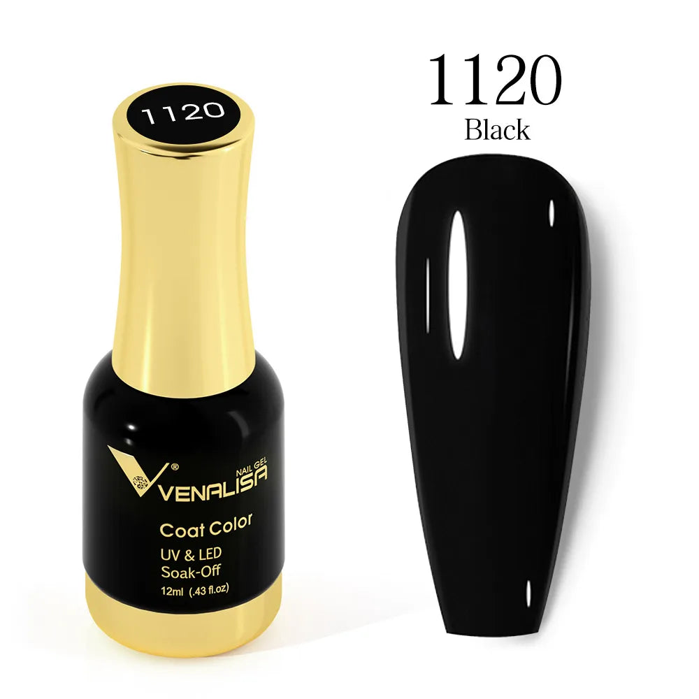 Venalisa-esmalte de Gel con purpurina, laca de Gel UV LED para manicura de uñas, autonivelante, supertextura, capa superior templada Nowipe, 12ml