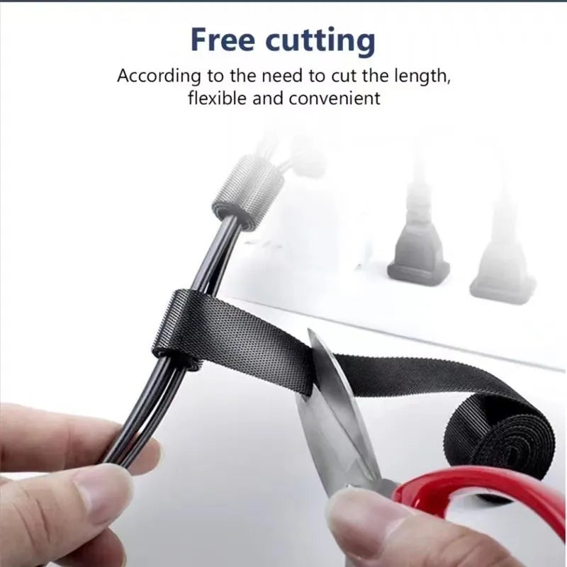 Organizador de Cables de 1/5M, cinta enrolladora de cables para auriculares, Protector de corbatas para iPhone, Xiaomi, Samsung