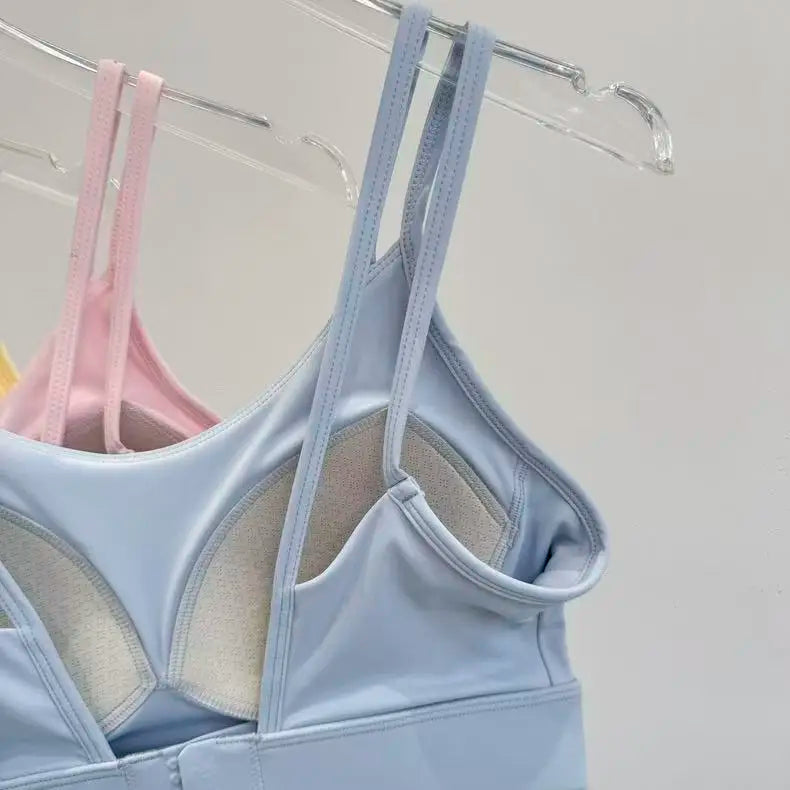 Sujetador Deportivo para Mujer, Resistente a Impactos y con Efecto Push-Up, Ropa Deportiva, Sujetador de Yoga de Secado Rápido para Verano y Alta Intensidad