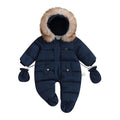 Traje de nieve de invierno para bebé de 0 a 24 meses, mono, abrigo, pelele, prendas de vestir cálidas, mono con capucha para niños y niñas