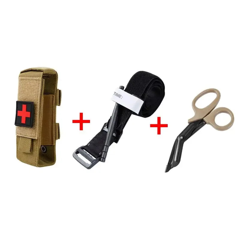 Torniquete de emergencia táctico correa de emergencia equipo de primeros auxilios médico de una sola mano para senderismo Camping viajes deportes al aire libre