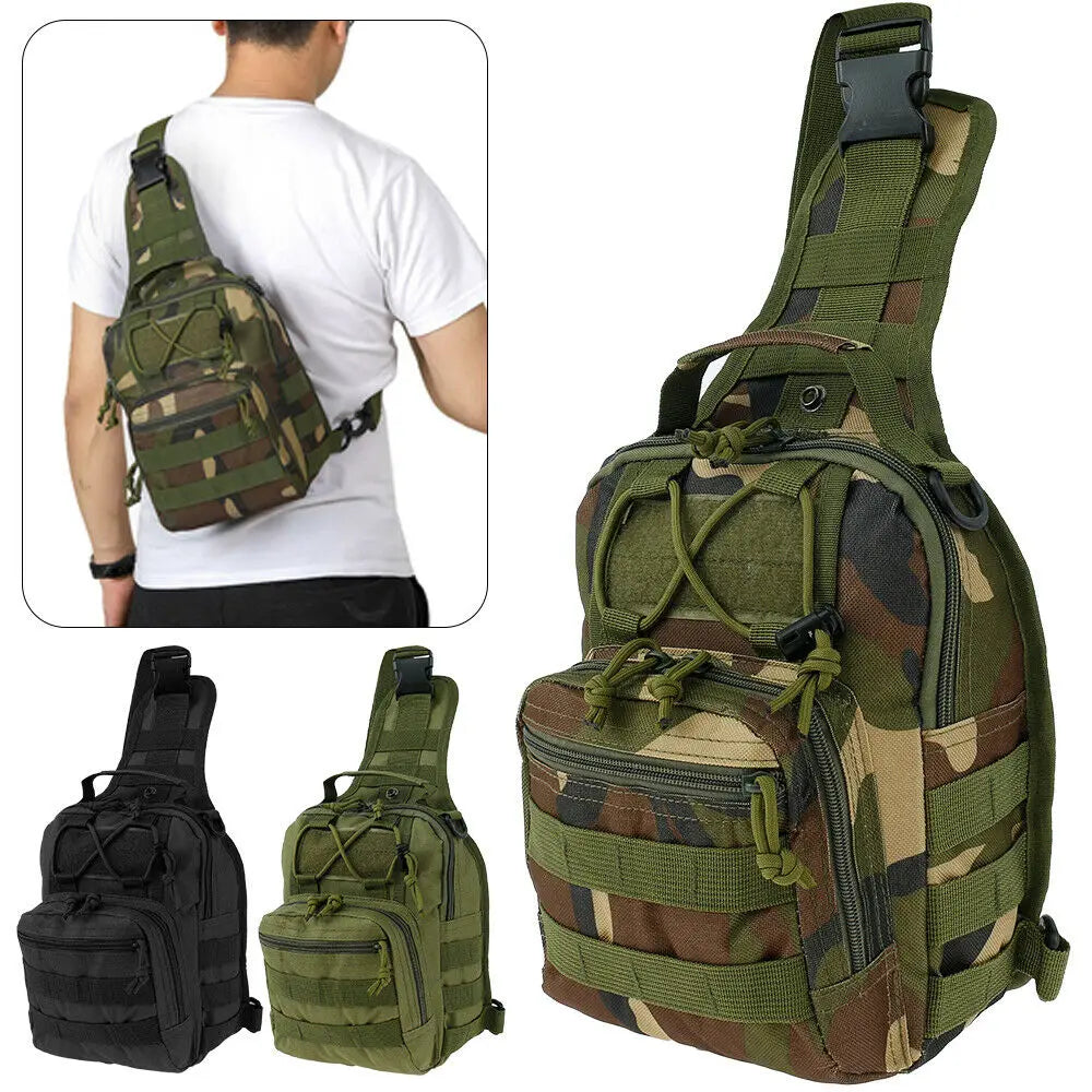 Bolso de pecho táctico para hombre, mochila de hombro cruzada, riñonera deportiva militar impermeable para exteriores, bolso de bolsillo para teléfono
