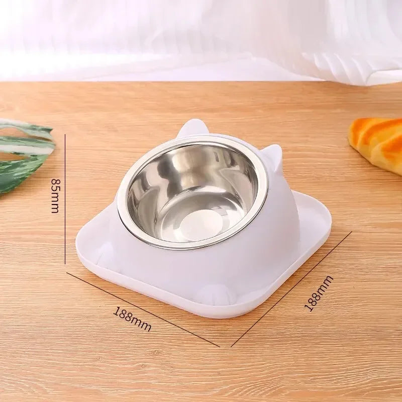 Cuenco para gatos antivuelco con forma divertida con agua añadida para evitar hormigas, cuencos para perros, inclinados y antideslizantes