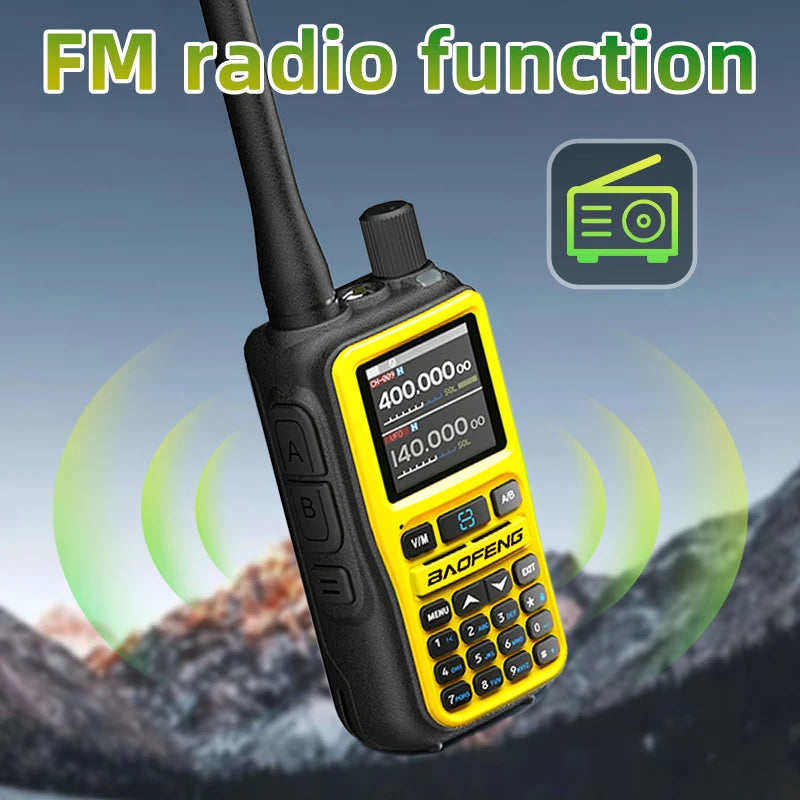 Baofeng UV 5RMINI Walkie Talkie de lectura de frecuencia inalámbrica AM de largo alcance cargador multibanda tipo C Radioaficionado 1 ud.