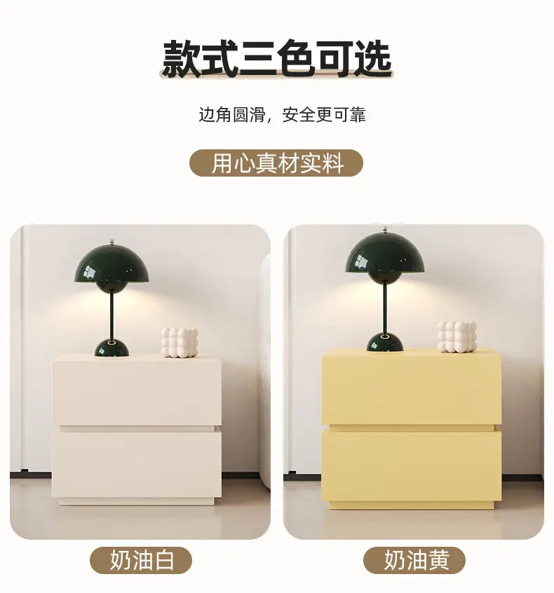 Mesita De Noche De decoración amarilla, mesita De Noche De almacenamiento japonesa barata estética, muebles Retro ahorradores De espacio