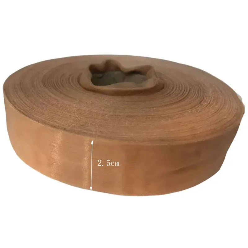 Cinta de gasa de poliuretano de 200 yardas con rayas para la fabricación de extensiones de cabello invisibles.