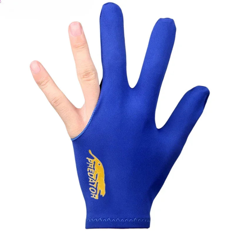 1 Uds. Guante para tacos de billar de alta calidad para piscina, mano izquierda, accesorio abierto de tres dedos, accesorios de Fitness para hombres y mujeres