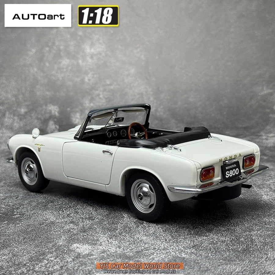 AUTOART 1/18 Honda S800 Coche Deportivo Convertible Modelo de Coche Enviar a un amigo Colección Personal Adorno Estático