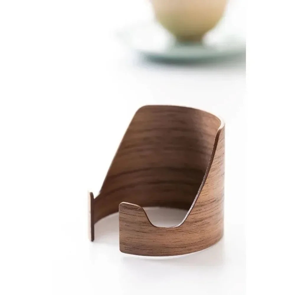 Nuevo Soporte para Teléfono Móvil de Madera de Nogal, Multiusos, Portátil, para Tarjetas de Visita, Organizador de Escritorio Premium