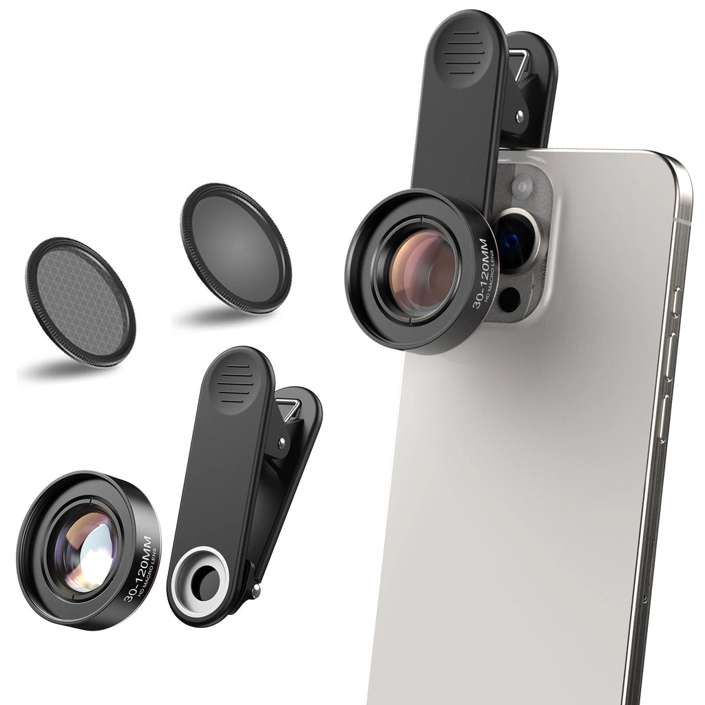 Nueva lente Macro mejorada 4K HD 30-120mm lente de teléfono Ultra cámara filtros CPL Star para iPhone xs Max Samsung s10 todos los teléfonos inteligentes