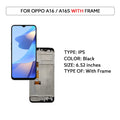 Pantalla LCD de 6,52 pulgadas para OPPO A16 A16s montaje de digitalizador con pantalla táctil con marco CPH2269 CPH2271 piezas de repuesto de pantalla