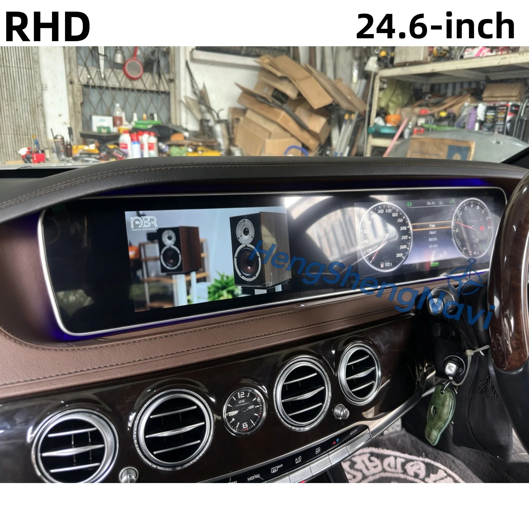 Radio para Auto Android Auto + Pantalla Digital Dual de 24.6 Pulgadas para Mercedes Benz Clase S W222 2014-2020 Reproductor Multimedia Estéreo Carplay