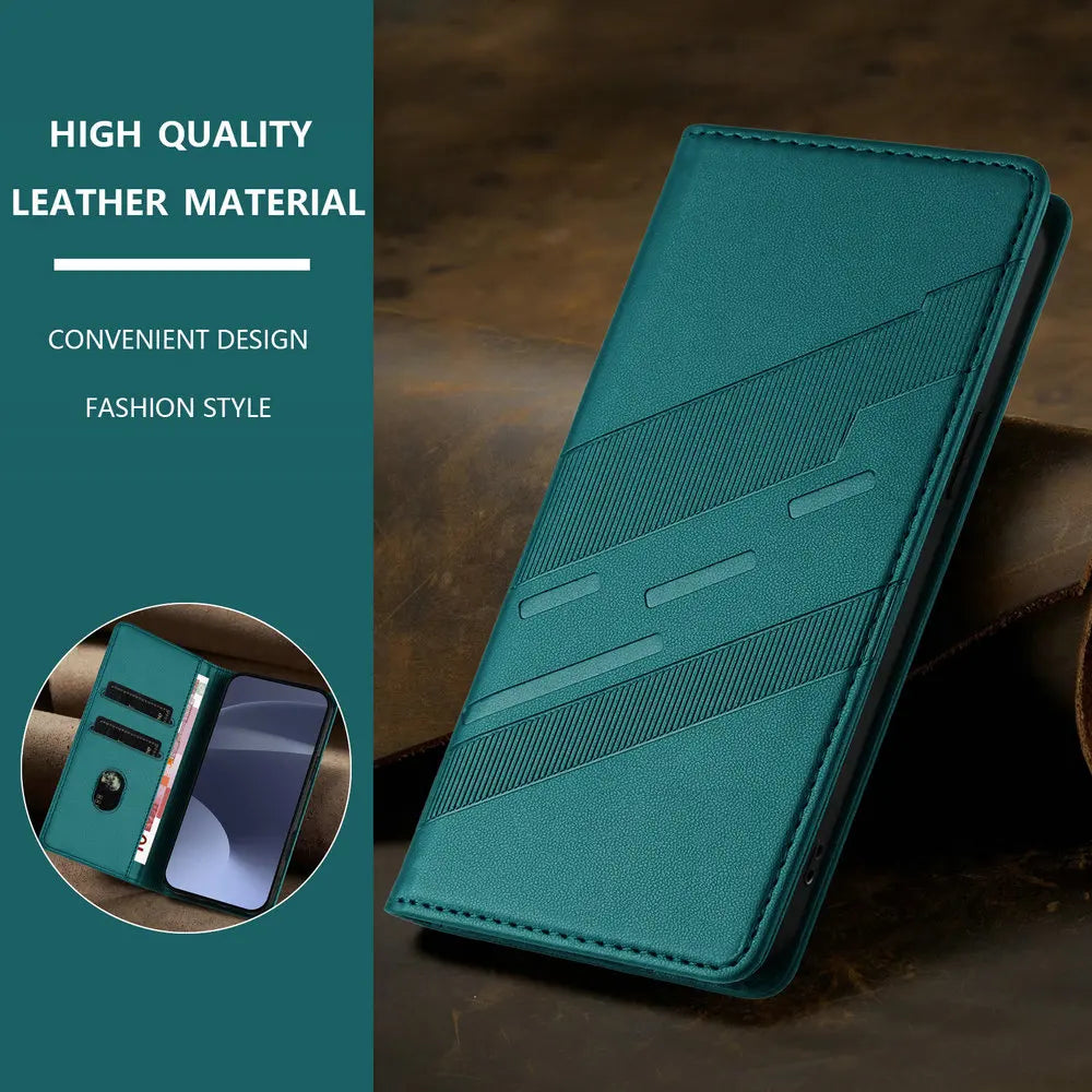 Funda de Lujo 360° para Xiaomi Poco X8 Pro Max 5G, Funda Protectora de Cuero Tipo Libro, Compatible con Poco X7 Pro, M7, M8 Pro, F7, M7, F8 Ultra, con Cierre Magnético