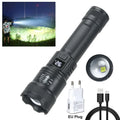 Linternas Led de alta potencia y fuerte, linterna táctica de 2000LM con luz de pantalla, carga USB, Camping, pesca, linterna con Zoom de emergencia