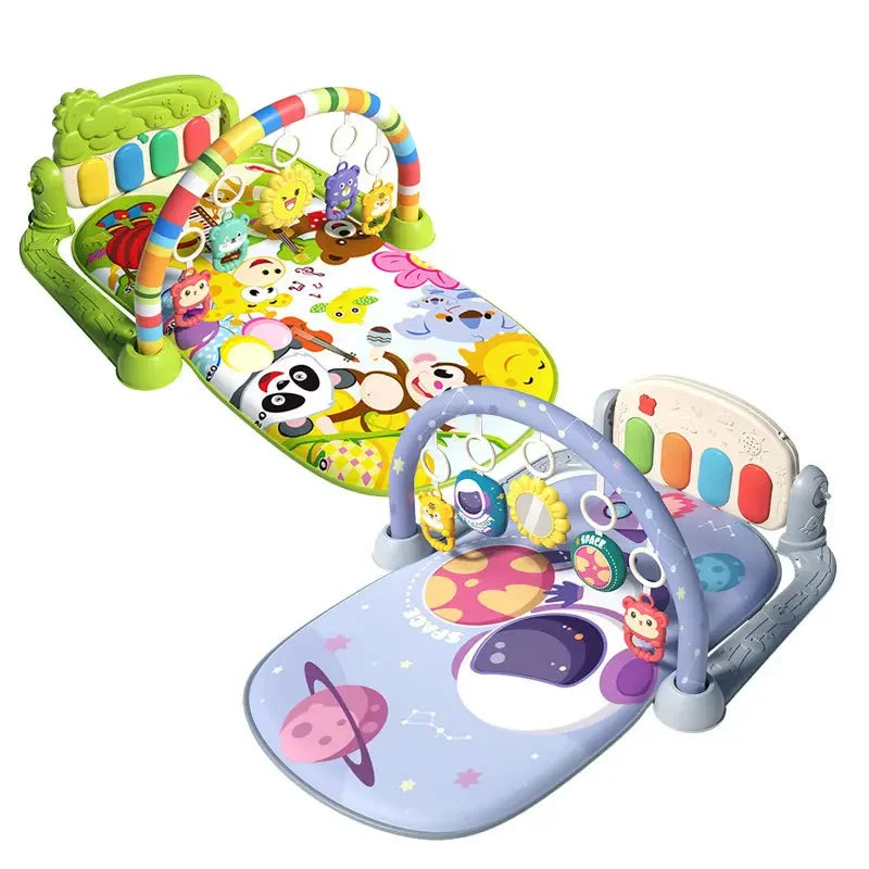 Soporte de Fitness para bebé, gimnasios y manteles de juegos de dibujos animados, estante de música, alfombra de educación temprana para bebé, estera de juego para gatear, regalos de 0 a 36 meses