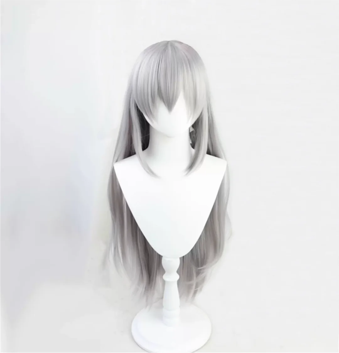 Cosplay Uma Musume Pretty Derby Tamamo Cross peluca Anime juego fiesta peluca gris plata peluca larga y recta ﻿