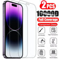 2 uds vidrio templado para IPhone 14 13 12 11 Pro Max Protector de pantalla para IPhone 12Mini 13Mini 7 8 15 Plus SE X XS XR 14Pro vidrio