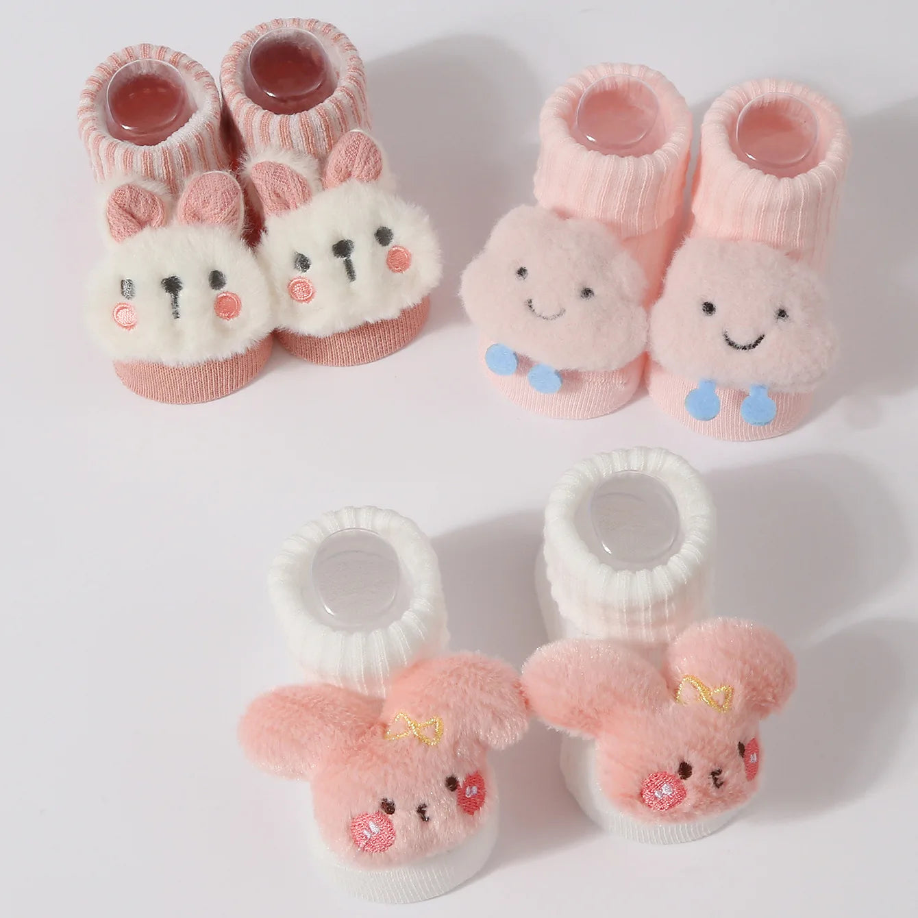 3 par/set de calcetines para bebés, accesorios para recién nacidos, animales de dibujos animados, ropa de regalo para niños, material infantil, calcetín transpirable de algodón