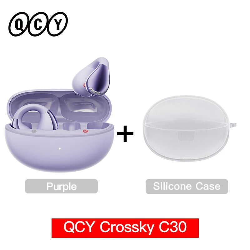 QCY Crossky C30 auriculares con Clip para la oreja Bluetooth 5,4 inalámbricos de oído abierto deportes TWS auriculares de doble conexión