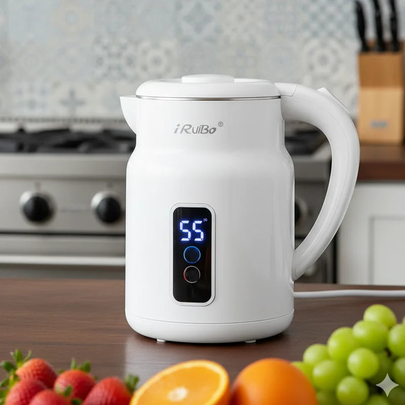 Iruibo 2.5l hervidor eléctrico 1000W casa cocina de calentamiento rápido hervidor de té de ebullición automático de protección de apagado de energía 110V hervidor de acero inoxidable