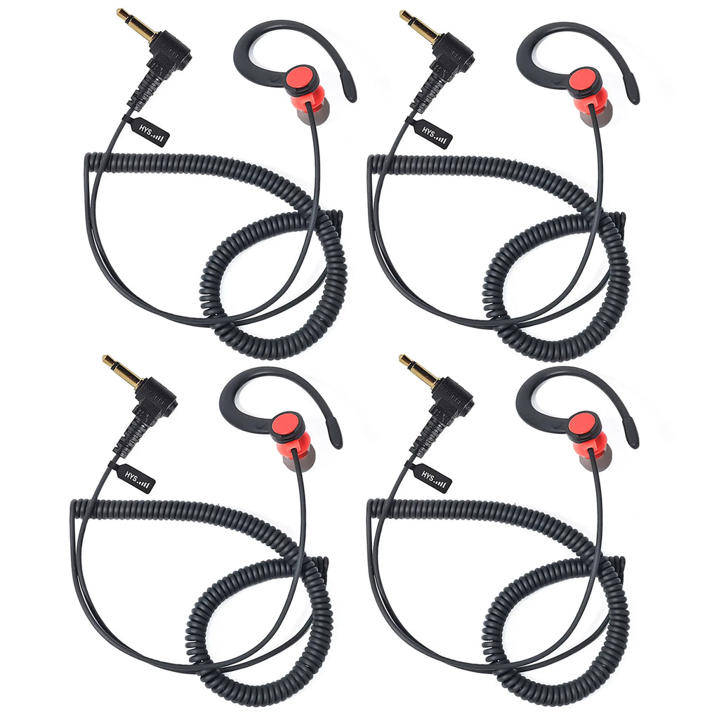 Walkie Talkie en forma de G de 1Pin, auricular solo para escuchar, auricular suave con enchufe de 3,5mm para Motorola, altavoz de Radio bidireccional, micrófono
