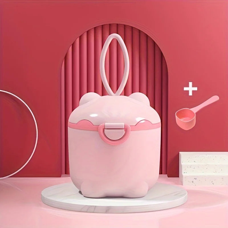 Caja de leche en polvo portátil de cuatro capas, contenedor de leche en polvo, caja giratoria para aperitivos de almacenamiento de alimentos, 1 ud.