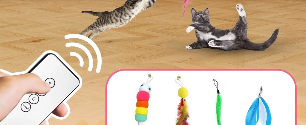 Juguetes para gatos, juguetes interactivos de plumas para interiores, cuerda retráctil automática recargable para colgar en la puerta para gatos