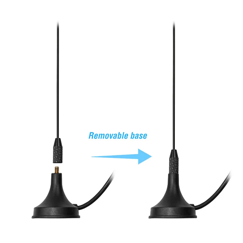 NAGOYA UT-106UV Antena de radioaficionado para automóvil Baofeng UV5R UV Antena de base magnética VHF UHF de doble banda
