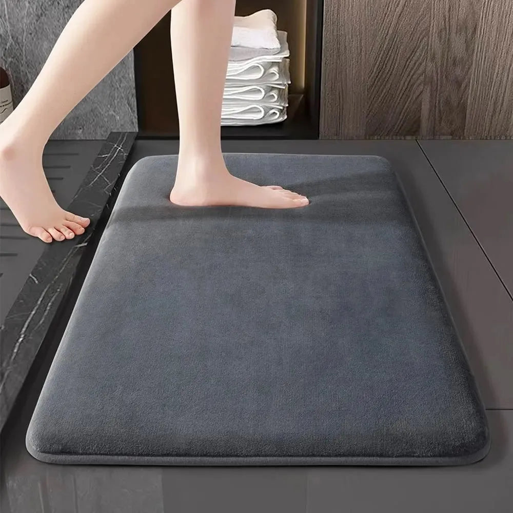 Alfombra súper absorbente, alfombra de baño súper absorbente, alfombra de baño de terciopelo coral súper antideslizante, alfombra de puerta