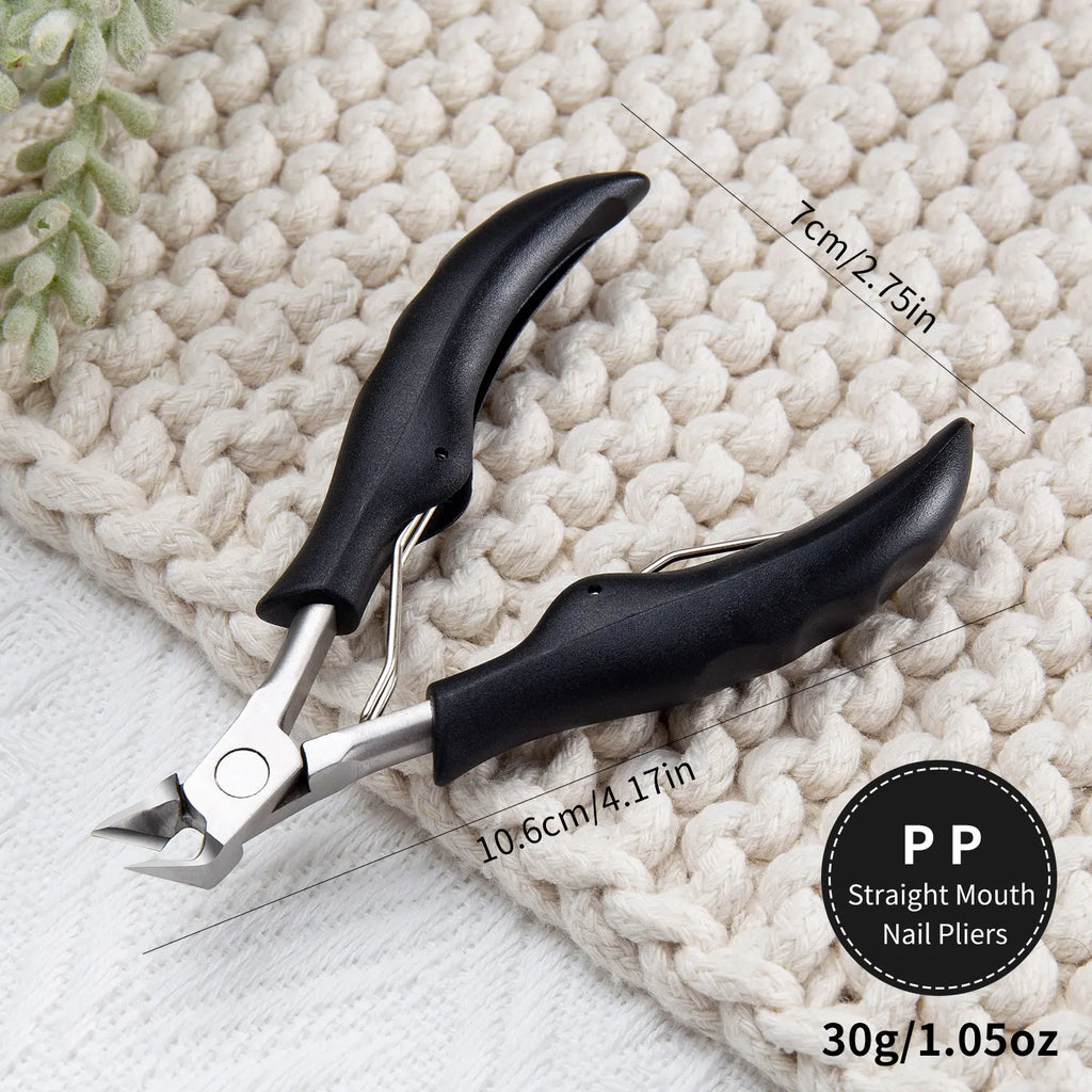 Juego de herramientas para uñas encarnadas, cortaúñas gruesas y pesadas, pinza de precisión, lima de esmeril para uñas de los pies resistentes de acero inoxidable, 4 Uds.