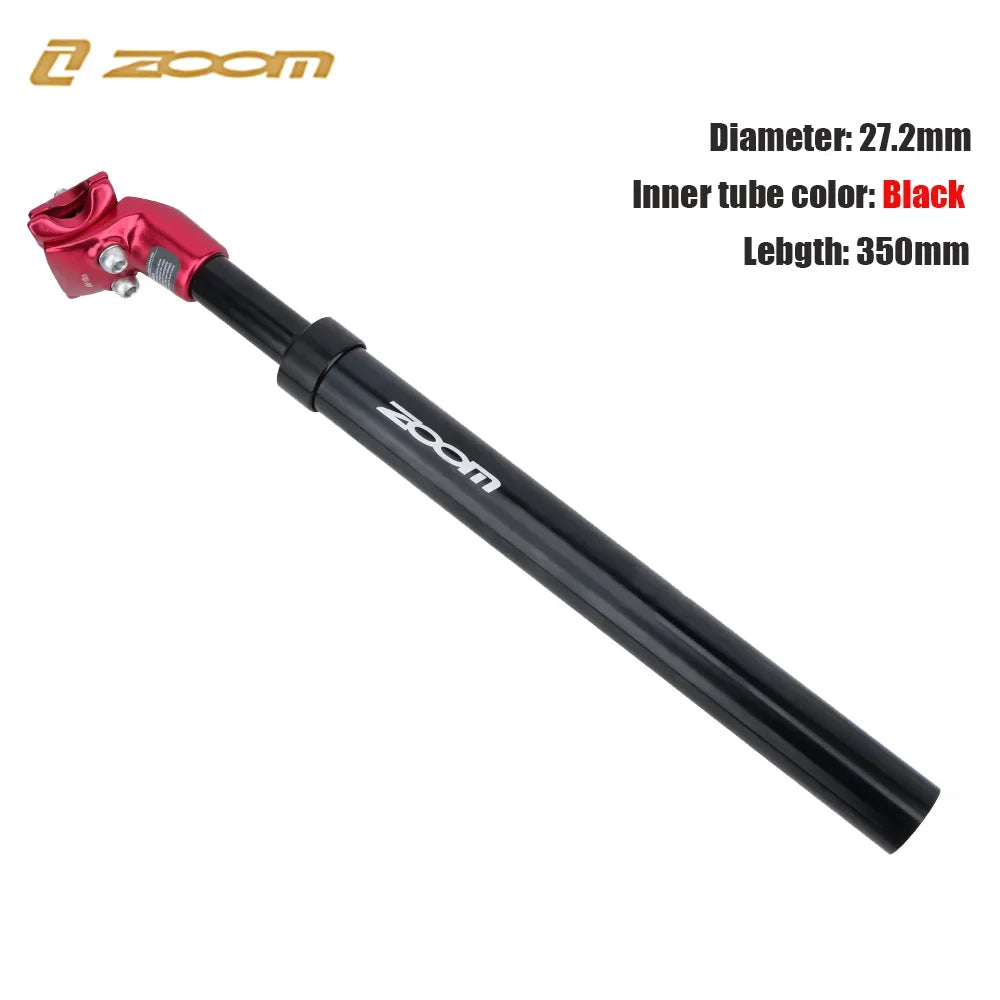 ZOOM-tija de sillín de suspensión para bicicleta de montaña, amortiguador, Alu, 27,2, 28,6, 30,1, 30,4, 30,9, 31,6, 33,9mm
