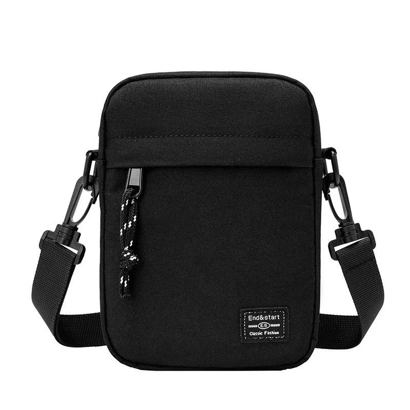 Bolso cruzado pequeño Oxford para hombre, bolso de hombro informal, billetera para teléfono móvil, ligero, Simple, compacto, adecuado para llevar diario