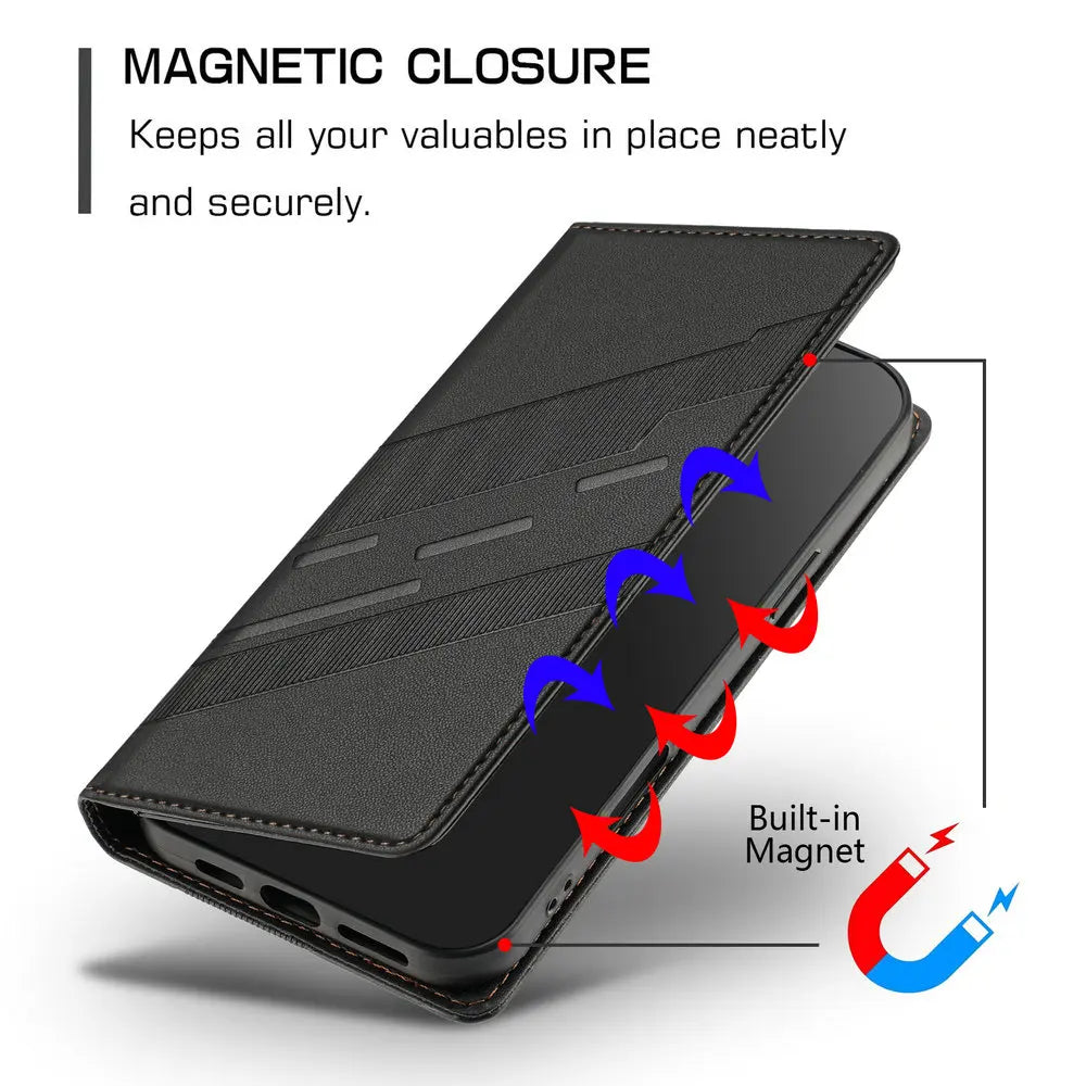 Funda de Lujo 360° para Xiaomi Poco X8 Pro Max 5G, Funda Protectora de Cuero Tipo Libro, Compatible con Poco X7 Pro, M7, M8 Pro, F7, M7, F8 Ultra, con Cierre Magnético