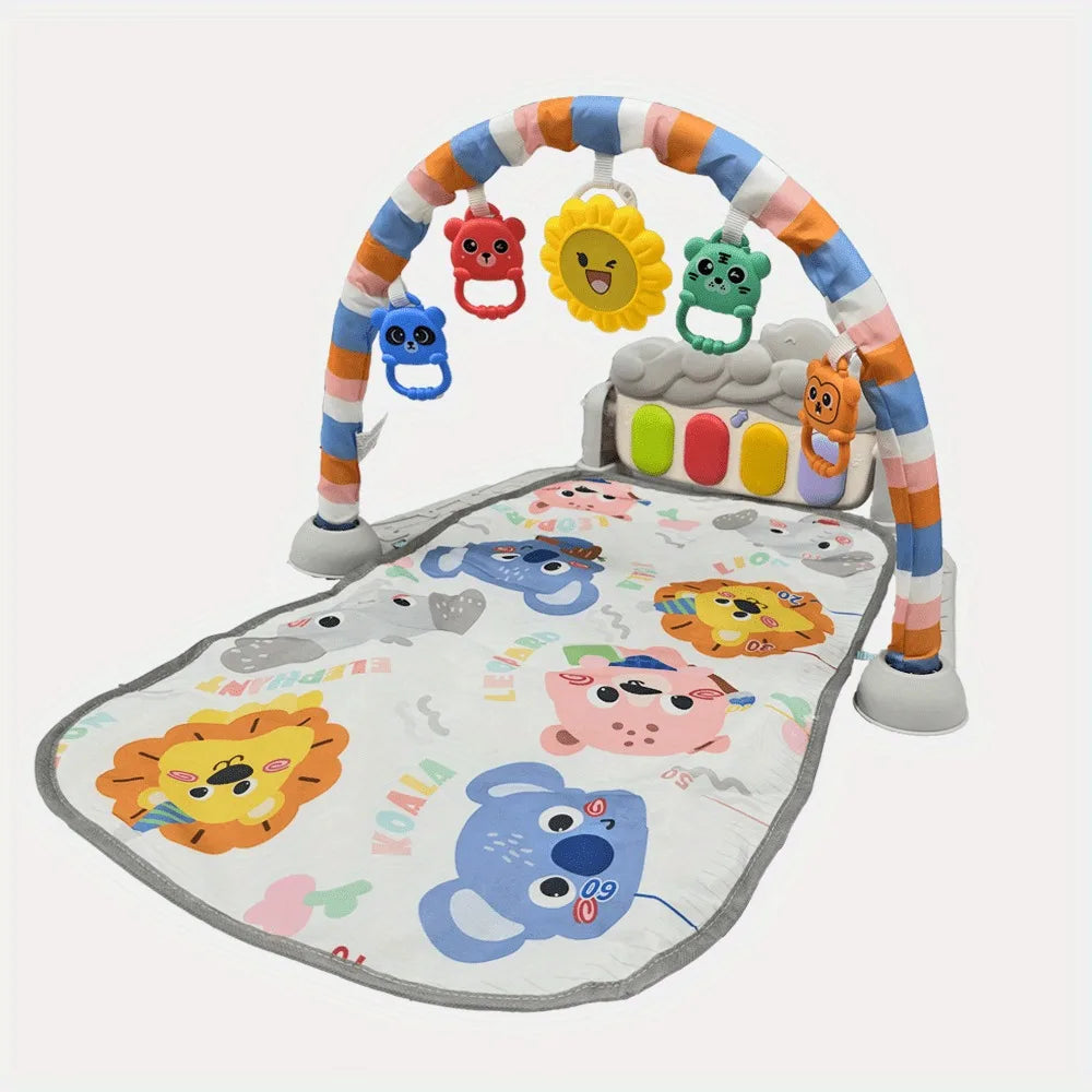 Alfombra musical de piano para bebés, gimnasio de actividades, teclado musical, tapete de juego para gatear, juguetes educativos tempranos para bebés recién nacidos de 0 a 36 meses