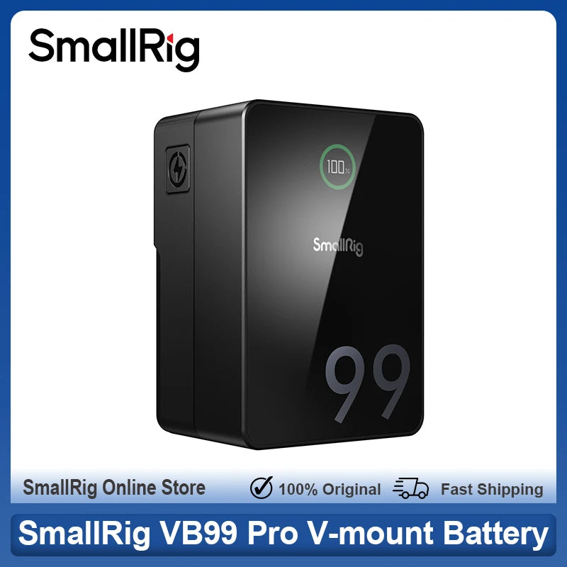 Batería SmallRig VB99 Pro Mini V Mount 99Wh 6800mAh PD 100W USB-C de carga rápida para cámara, videocámara, fotografía, iluminación de vídeo