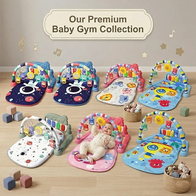Alfombra musical de piano para bebés, gimnasio de actividades, teclado musical, tapete de juego para gatear, juguetes educativos tempranos para bebés recién nacidos de 0 a 36 meses