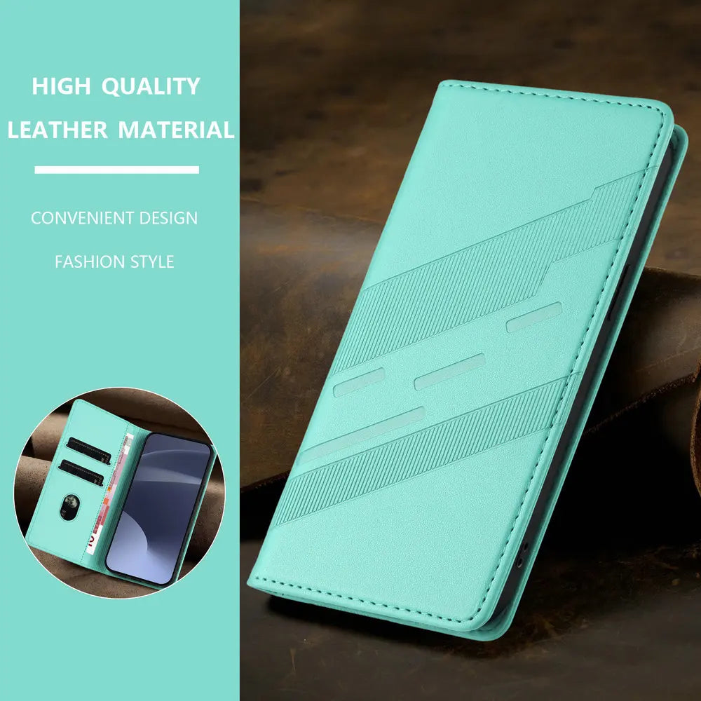 Funda de Lujo 360° para Xiaomi Poco X8 Pro Max 5G, Funda Protectora de Cuero Tipo Libro, Compatible con Poco X7 Pro, M7, M8 Pro, F7, M7, F8 Ultra, con Cierre Magnético