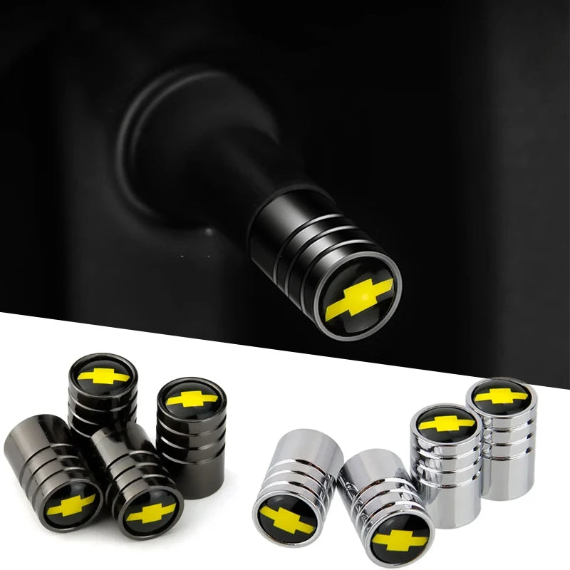 4 Uds para Chevrolet Aveo Cruze Malibu Spark Lova Orlando Captiva Optra Trax cubiertas decorativas de neumáticos de aleación tapa de válvula de rueda de coche