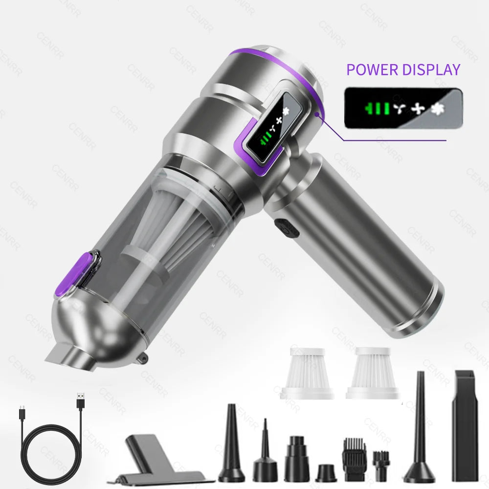 Aspirador de coche Mini potente 998000PA, electrodoméstico portátil, soplador de mano, aspirador para limpiador de coche