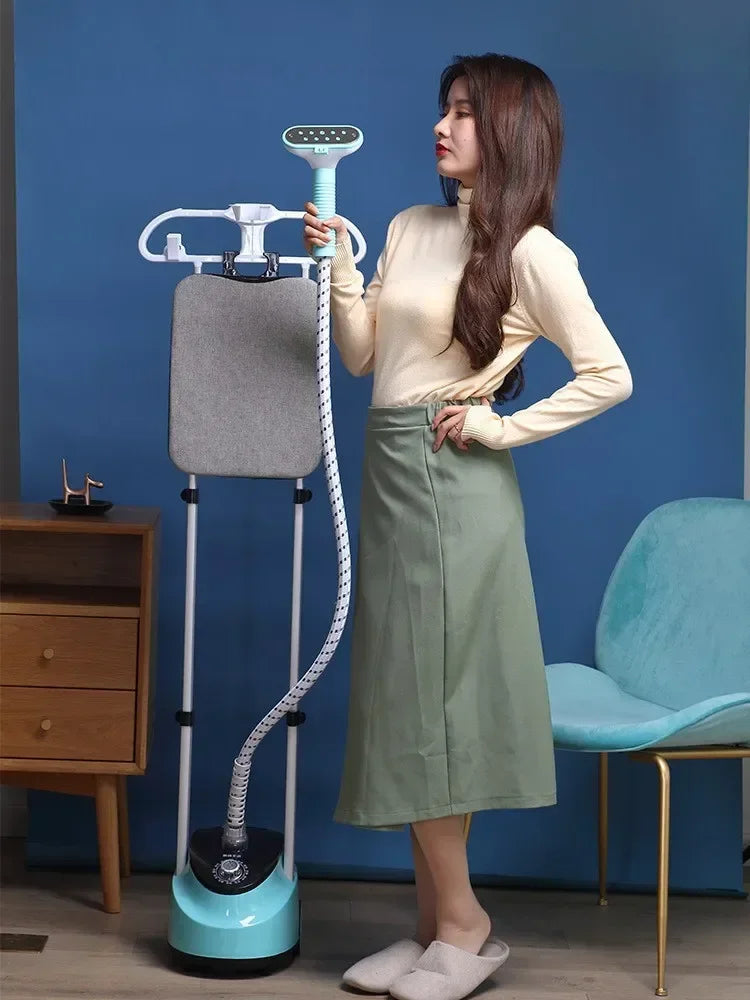 Aparato doméstico inteligente UE/Reino Unido, doble varilla, vapor colgante Vertical, planchado a vapor portátil de calor rápido con placa de banda para ropa