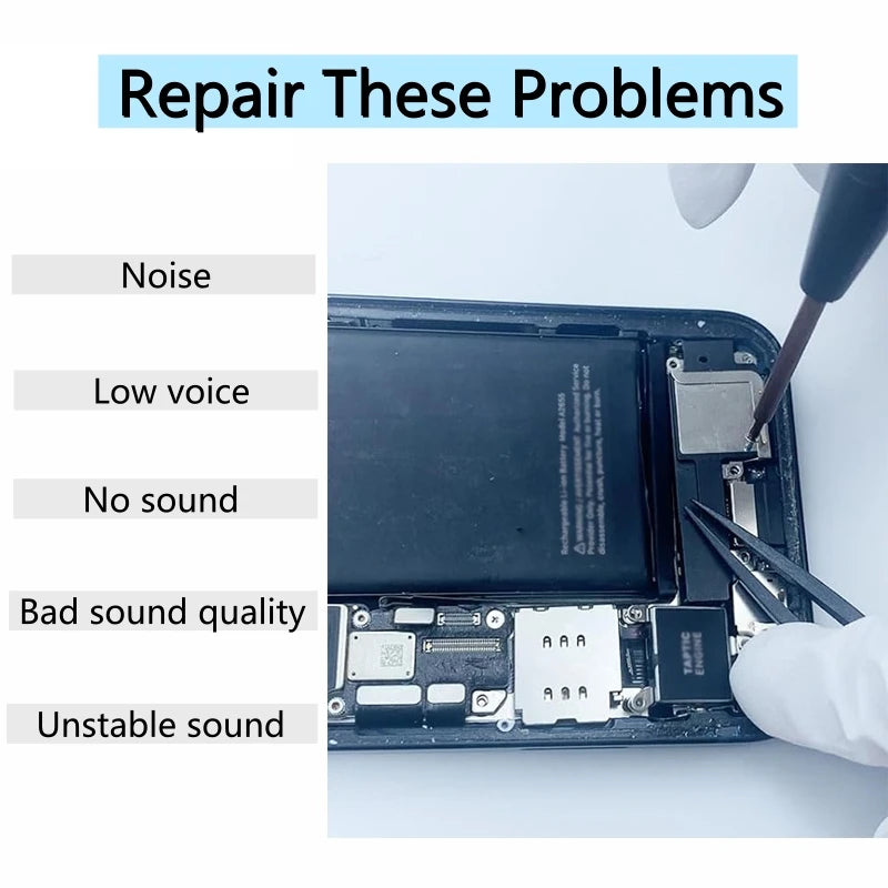 Altavoz para iphone 11 12 13 14 15 Plus Pro Max XR altavoz inferior timbre timbre piezas de repuesto de cable flexible