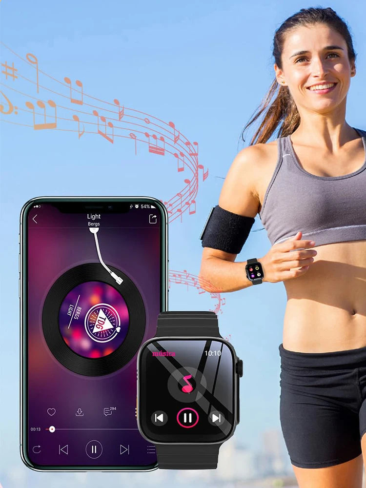 Reloj Inteligente Deportivo con Modos Múltiples - Reproducción de Música, Monitoreo de Salud, Correas Intercambiables, Ideal para Fitness