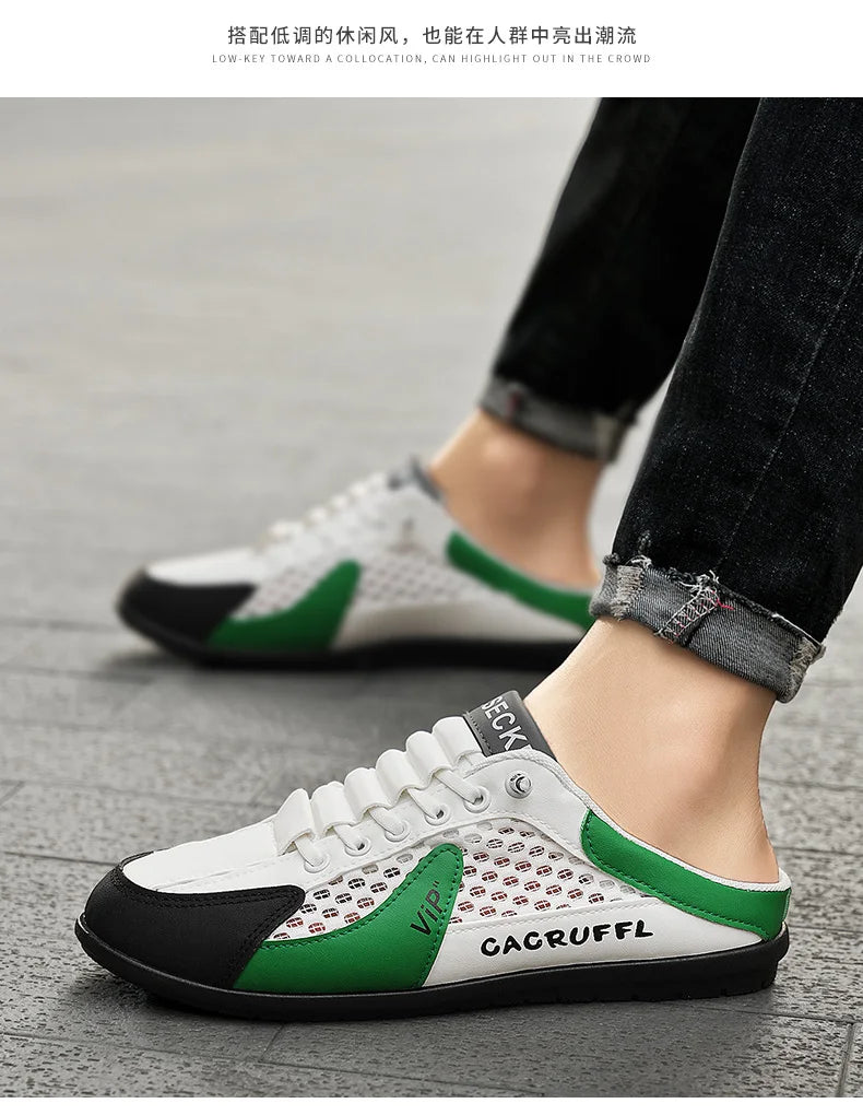 Zapatos de Hombre Estilo Verano 2026, Diseño Cerrado y Deslizante con Malla Transpirable, Mocasines Modernos y Transpirables