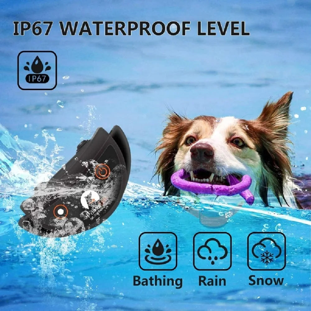PaiPaitek Collar de adiestramiento para perros sin choque con control remoto, alcance de 1600 pies, collar vibratorio más ligero para perros pequeños, resistente al agua de 5-15 libras