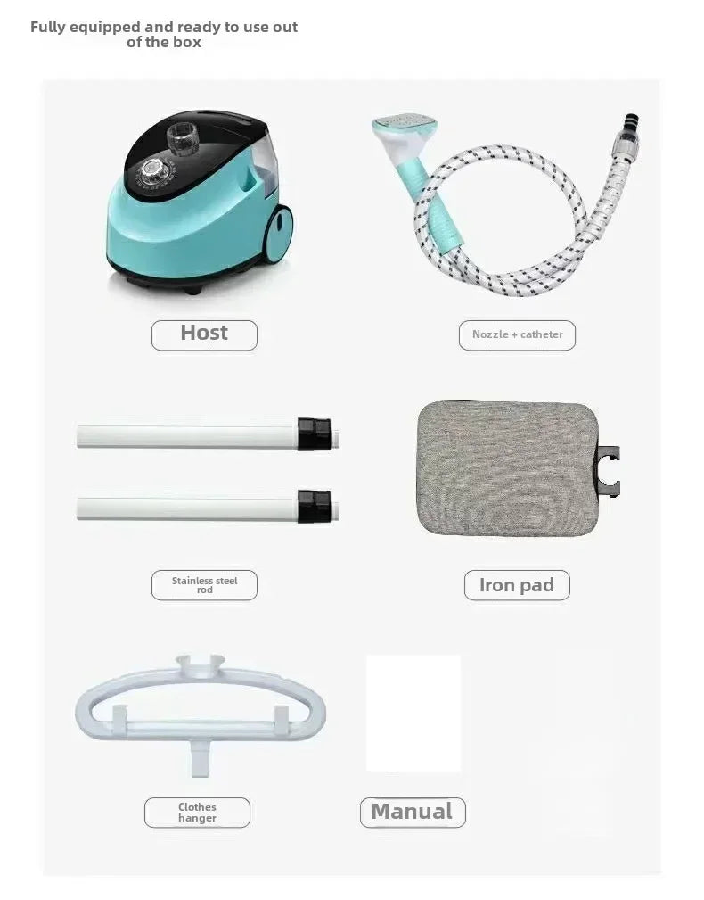 Aparato doméstico inteligente UE/Reino Unido, doble varilla, vapor colgante Vertical, planchado a vapor portátil de calor rápido con placa de banda para ropa
