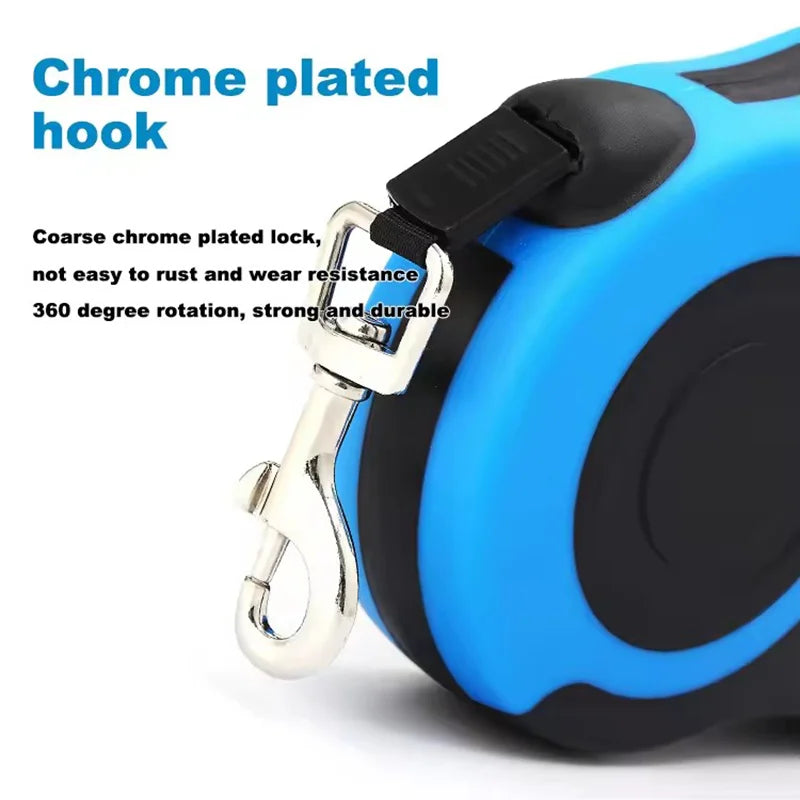 Correa Retráctil Automática para Mascotas, Cuerda de Nailon Resistente para Pasear Perros, Cuerda de Tracción Ajustable para Gatos, Dispositivo de Tracción Antirrotura para Mascotas