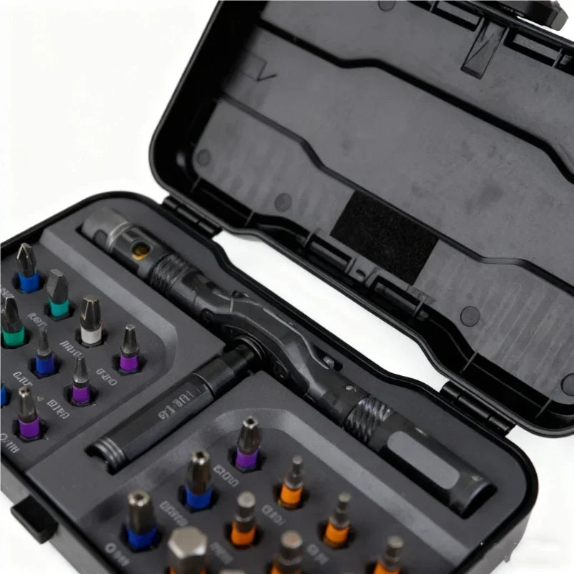 Juego de Destornilladores de Trinquete Multifuncional 24 en 1, Mini Kit de Herramientas de Reparación, Múltiples Puntas Magnéticas, Herramienta Doméstica para PC y Escritorio
