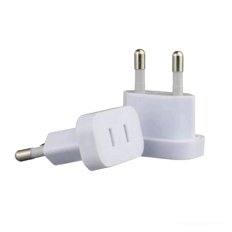 1 Uds. Adaptador de enchufe de alimentación de 4,8mm enchufe de EE. UU. A UE Euro Europa convertidor de enchufe adaptador de viaje salida de convertidor de corriente